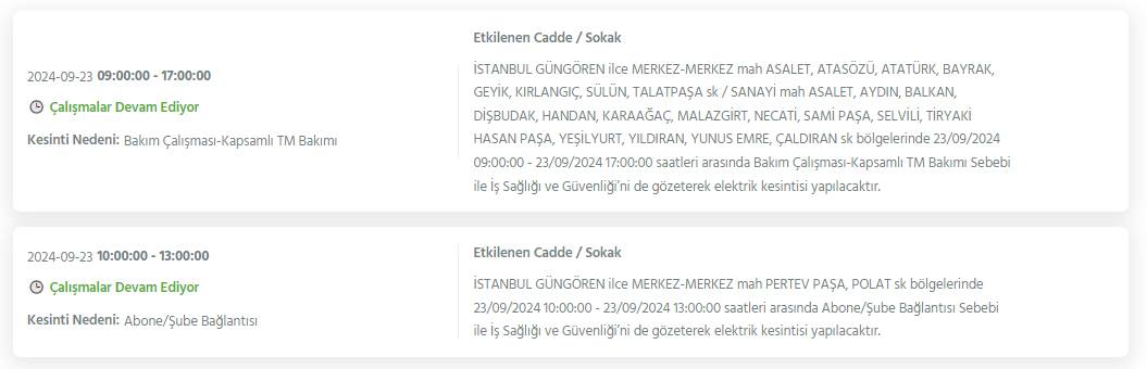 BEDAŞ duyurdu! İstanbul'un 22 ilçesinde elektrik kesintileri yaşanacak 11